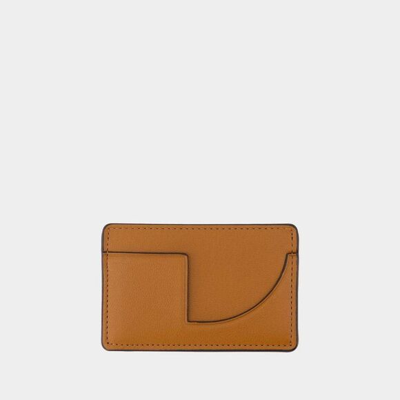 PATOU Leather Card Holder Women BLACK Wallets & Small Leather Goods